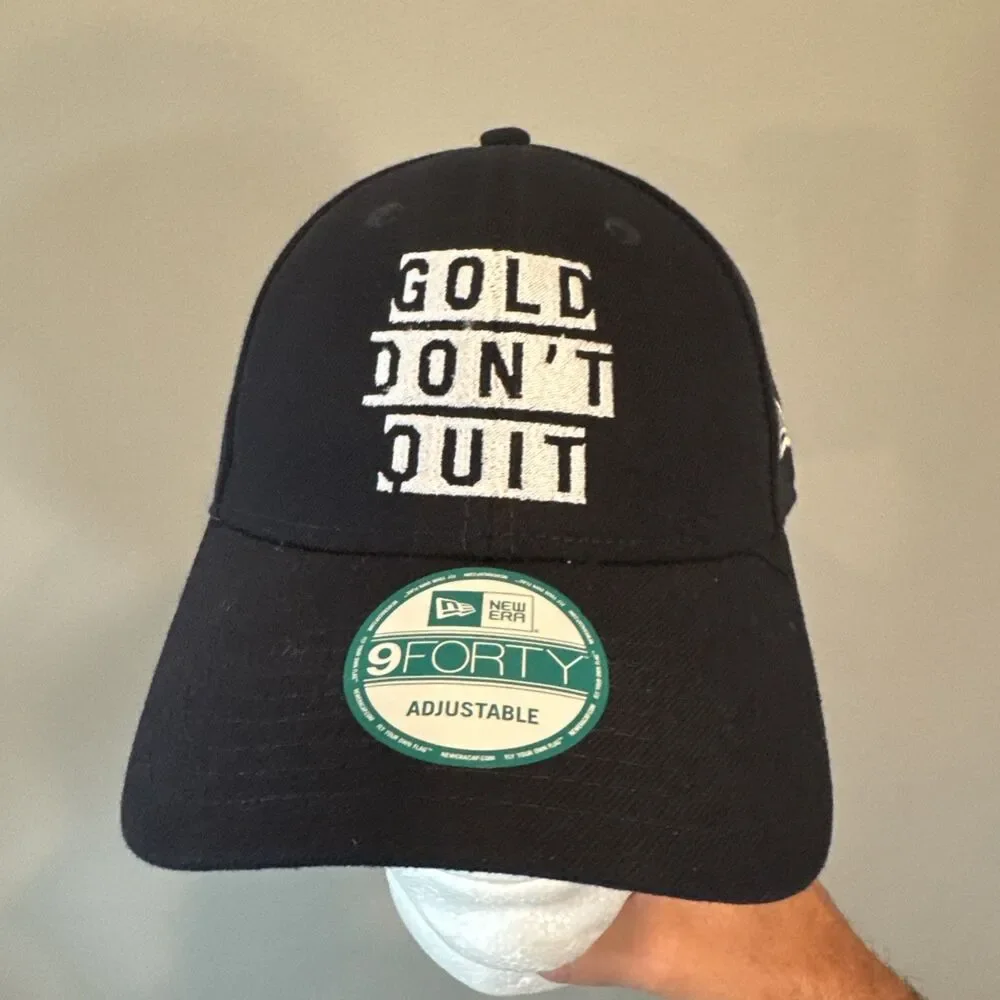 NWT New Era Indiana Pacers “Gold Don’t Quit” Hat Cap; 9Forty Adjustable